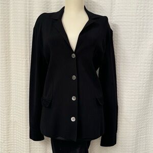 Doncaster Black Stretch 4 Button Jacket Size M excellent condition